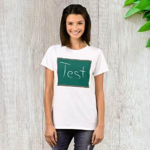 Camiseta Sala de aula do quadro de testes