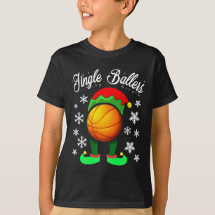 Camiseta Sala de Grupo Familiar de Basquete Elf de Natal