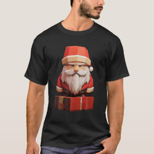 Camiseta Sala de Natal do Estilo de Animação do Papai Noel