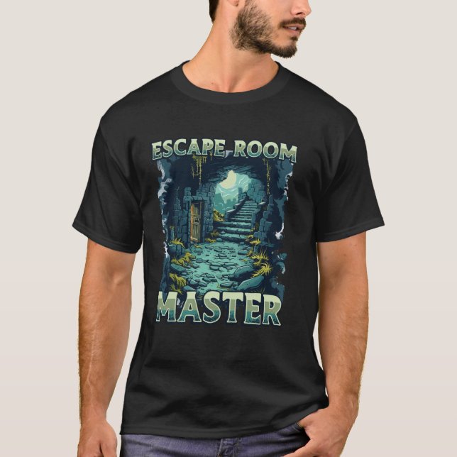 Camiseta Sala de Saída Desafio Quebra-cabeça Desafio Sala d (Frente)
