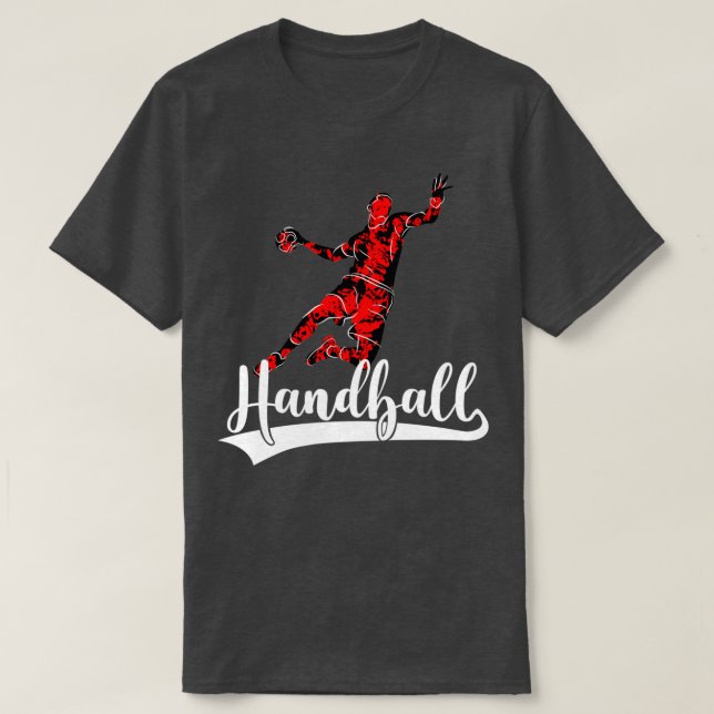 Camiseta Sala traseira do círculo do jogador de handebol 13 (Frente do Design)