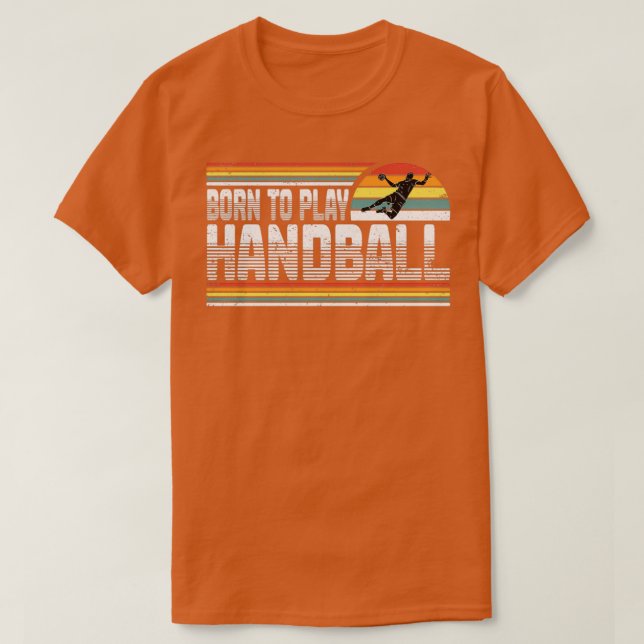Camiseta Sala traseira do círculo do jogador de handebol 18 (Frente do Design)