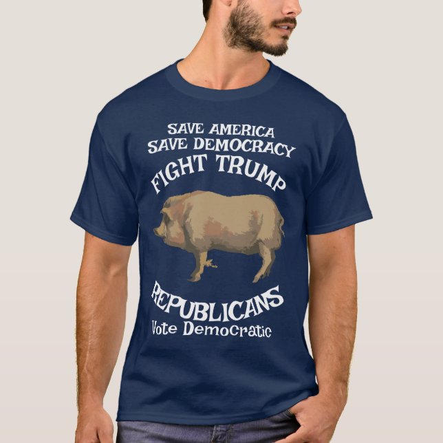 Camiseta Sala Vermelha de Trump Transformada em (Frente)