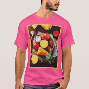 Camiseta "Salada caseira de legumes" Foto bonita. Compre ag