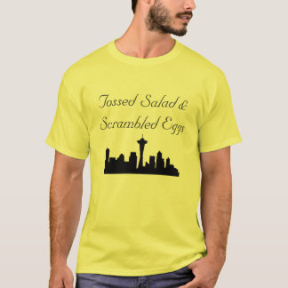 Camiseta Salada e t-shirt lanç dos ovos mexidos