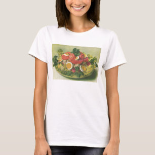 Camiseta Salada Mista de Verduras Orgânicas Comida Vintage