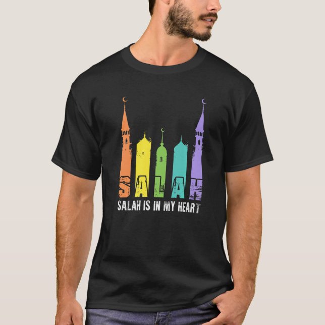 Camiseta Salah In My Heart Muslim Islamic Religion Mosque G (Frente)