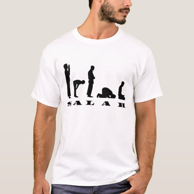 Camiseta Salah Prayer Silhouette Design (Frente)