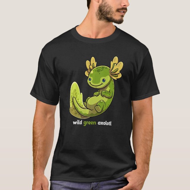 Camiseta Salamande Mexicano Melanoide Melanóide Eixo Verde  (Frente)
