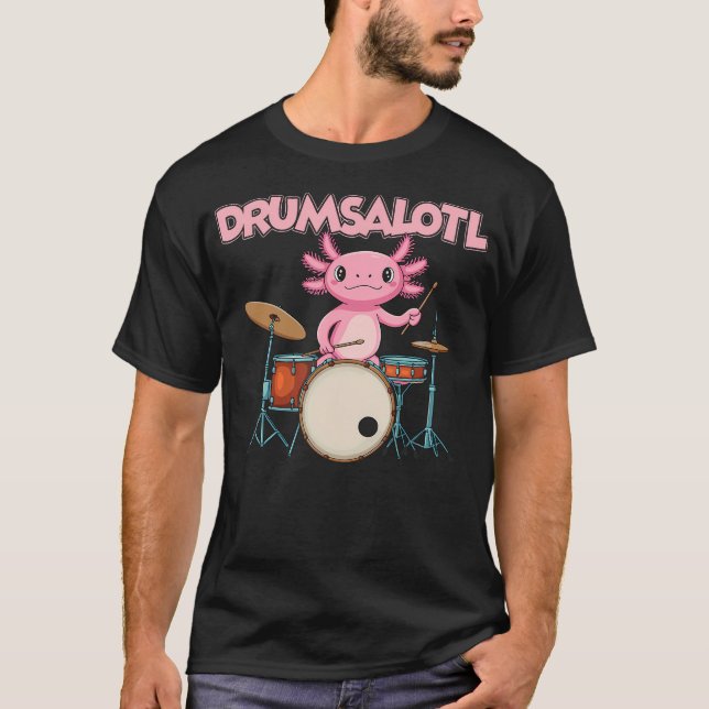 Camiseta Salamander Drummer Amphibian Drums Drumsalotl Funn (Frente)