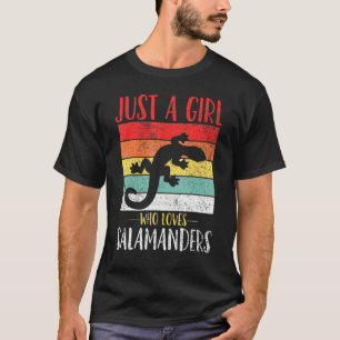 Camiseta Salamander É Uma Menina Que Ama Salamanders Vinta