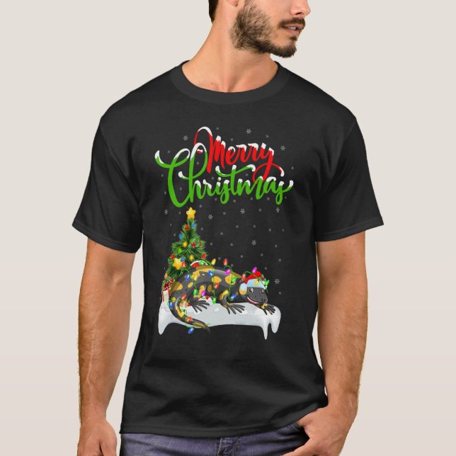 Camiseta Salamander   Xmas Decorations Santa Salamander Chr (Frente)