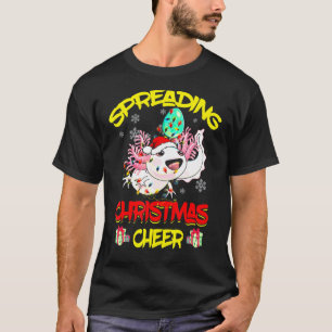 Camiseta Salamandra Axolote Espalhando Alegria de Natal Pap