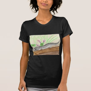 Camiseta Salamandra cinzenta manchada branco
