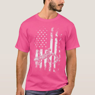 Camiseta Salamandra da Bandeira Americana dos EUA