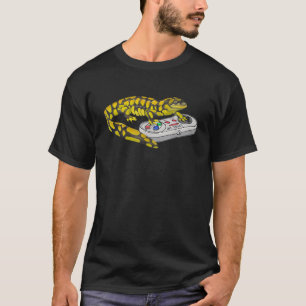 Camiseta Salamandra de Tigre Jogando Vídeo Salamanders Ga