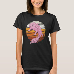 Camiseta Salamandra Exótica Animal Anfíbio Retro Axolotl
