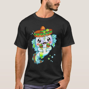 Camiseta Salamandra mexicana Engraçada Axolotl Mulheres do