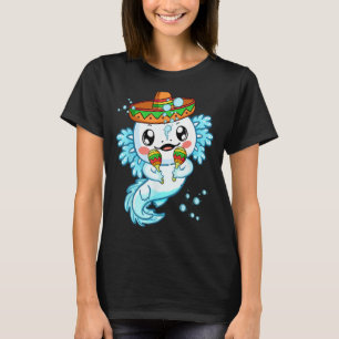 Camiseta Salamandra mexicana Engraçada Axolotl Mulheres do