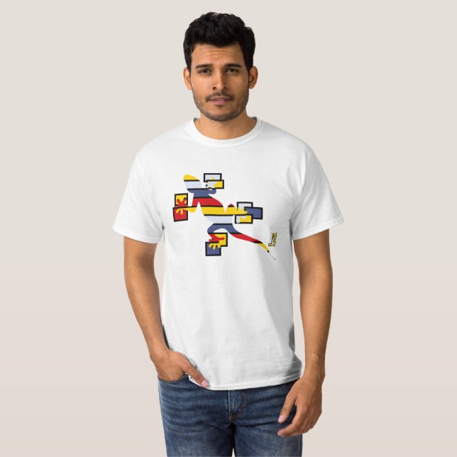Camiseta salamandra mondrian (Frente Completa)