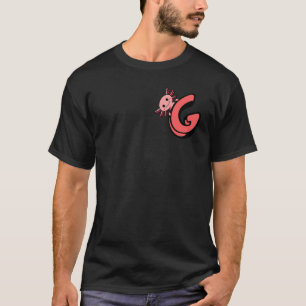 Camiseta Salamandra Monograma Axolotl Letra G Inicial Axolo