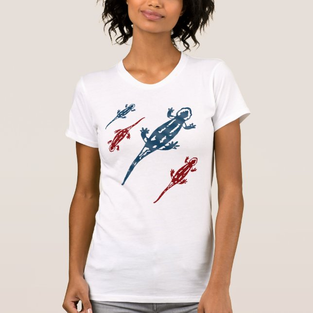 Camiseta Salamandra Sudoeste Lagarto Répteis  (Frente)