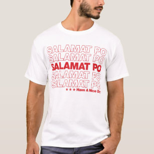 Camiseta Salamat Po "obrigado você" design da bolsa de