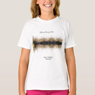 Camiseta Salão de cabeleireiro dourado e preto