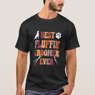 Camiseta Salão de embelezamento de cães feminino vintage Gr
