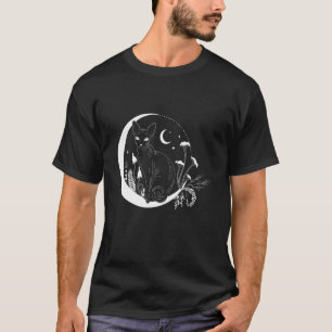Camiseta Salão de Lua Noite Espiritual e Esfinge de Gato