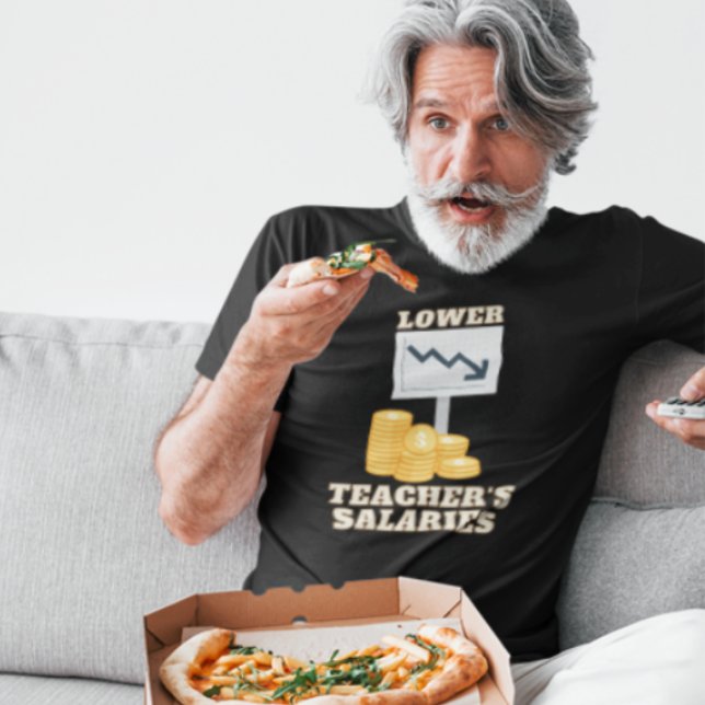 Camiseta Salários do professor inferior (Criador carregado)
