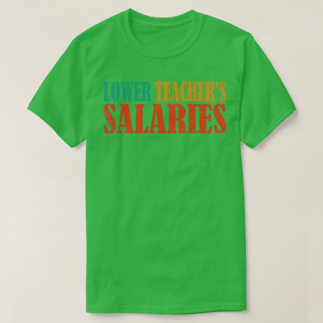 Camiseta salários mais baixos dos professores (Frente do Design)