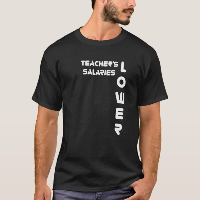Camiseta Salários mais baixos dos professores 1 (Frente)