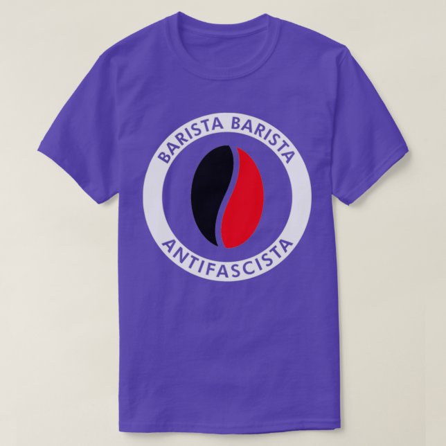 Camiseta SALE Barista Antifascista A (Frente do Design)
