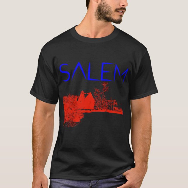 Camiseta Salem American History House of Seven Gables Black (Frente)
