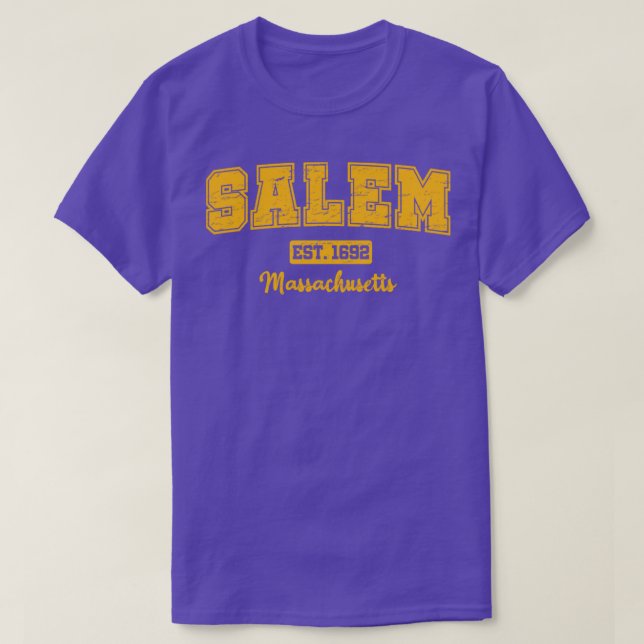 Camiseta Salem Massachusetts 1692 orng (Frente do Design)