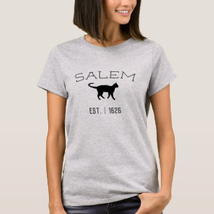 Camiseta Salem Massachussetts Witches' Black Cat 1626