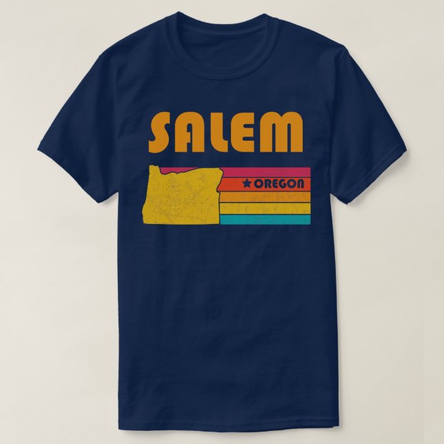 Camiseta Salem Oregon Vintage - Souvenir Incomodado (Frente do Design)