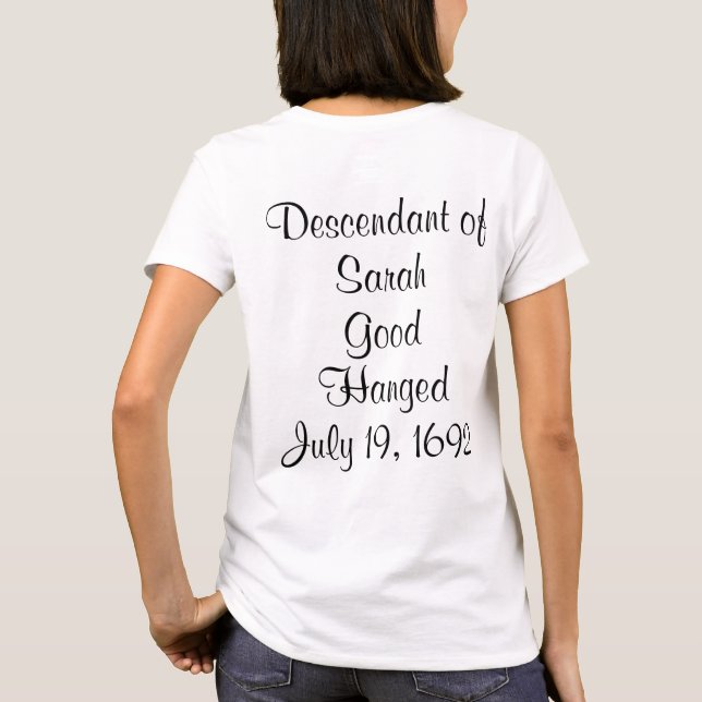 Camiseta Salem Witch Descendants Bridget Bishop T-Shirt (Verso)