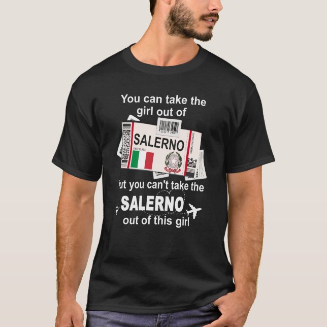 Camiseta Salerno Boarding Pass Salerno Girl Salerno (Frente)