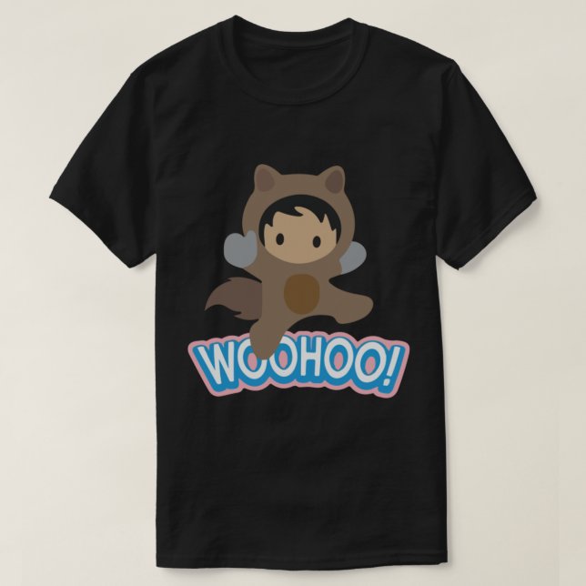 Camiseta Salesforce Astro Wohoo - pioneiro da força de vend (Frente do Design)
