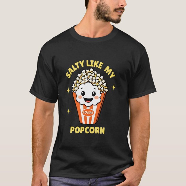 Camiseta Salgado Como Meu Pipoca, Divertidos Adolescentes A (Frente)