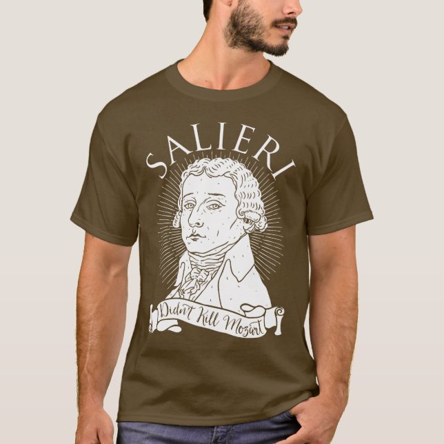 Camiseta Salieri não matou Mozart (Frente)