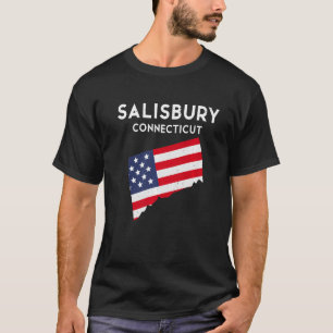 Camiseta Salisbury Connecticut EUA Estado América, Viagem C