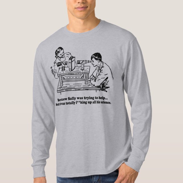 Camiseta Sally não pode ciência - editada (Frente)