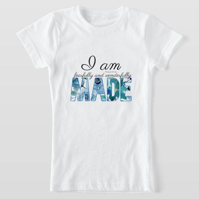 Camiseta Salm 139:14 Feita De Forma Feliz E Maravilhosa (Postura )