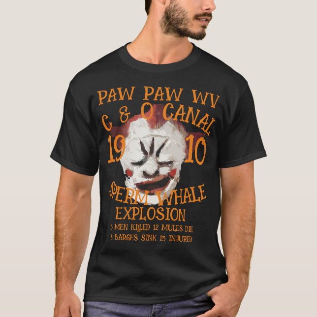 Camiseta Salmão de baleia de esperma Explosão PAW PAW WV C  (Frente)