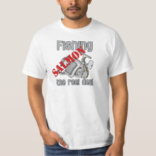 Camiseta Salmão De Pesca Camarão De Pesca Do Enguia