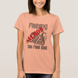 Camiseta Salmão De Pesca Camarão De Pesca Do Enguia