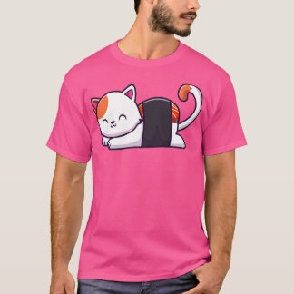 Camiseta Salmão de Sushi de Gato Cinto